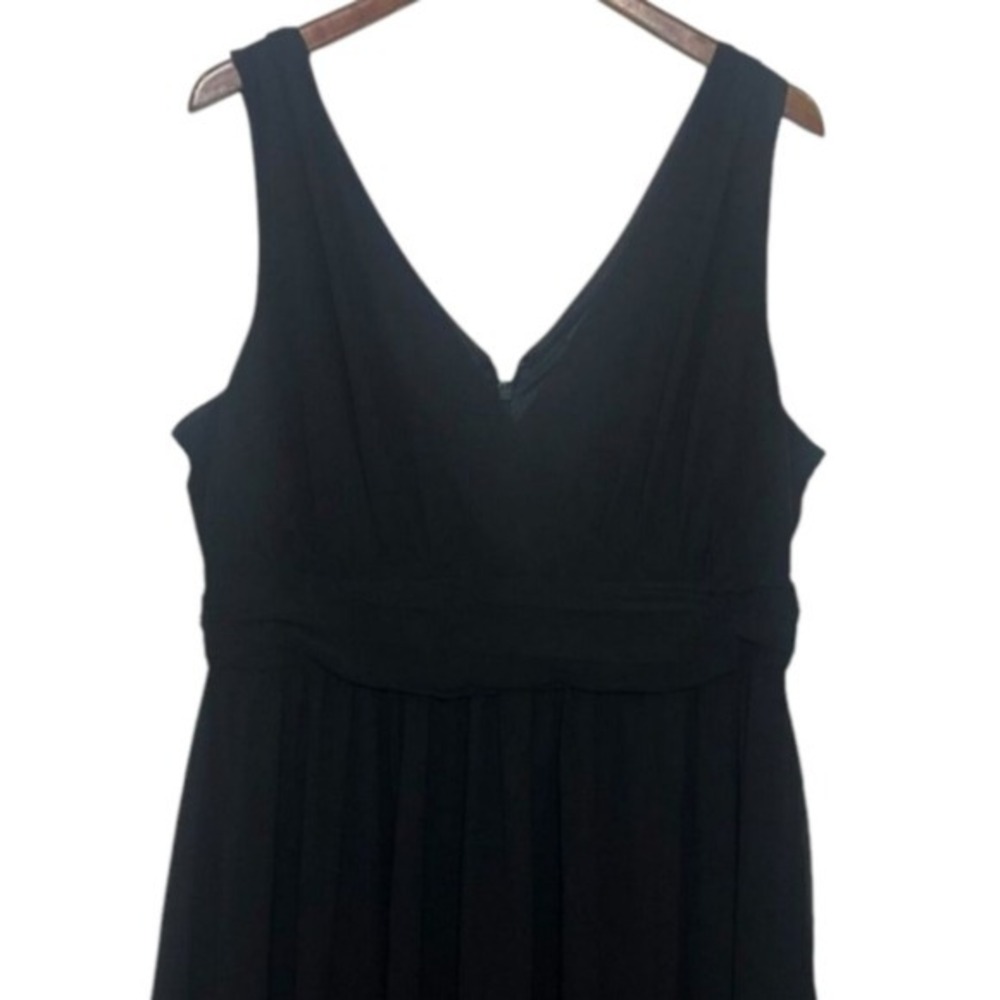 Lulus Thoughts of Hue Black Surplice Elegant Formal Black Maxi Dress Sz Large - Picture 2 of 13